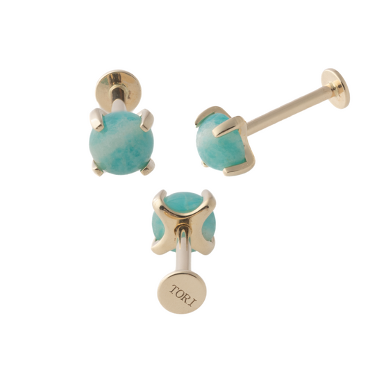 Amazonite (14k) - Single Earring