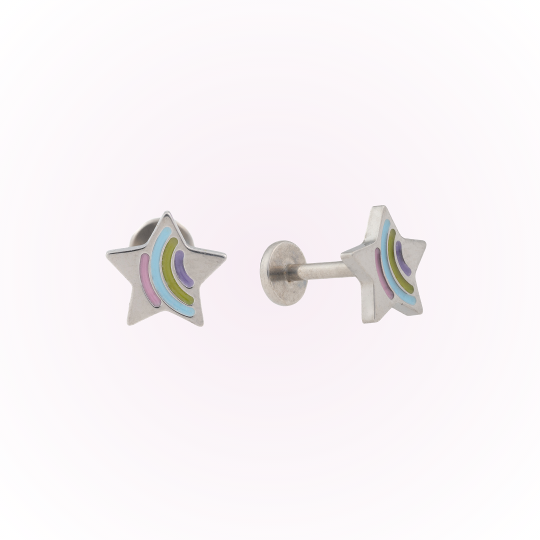 Estrella de los deseos - Tornillo de parte trasera plana sin rosca