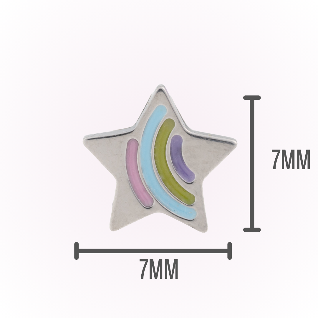 Estrella de los deseos - Tornillo de parte trasera plana sin rosca