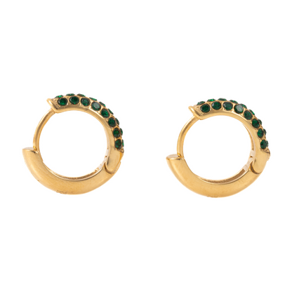 "Manuela" Green in Gold Plated – Sold as a Pair or Individually