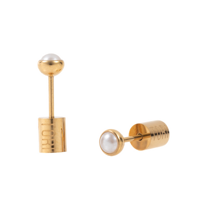 "Mikaela" Pearl in Gold Plated – Sold as a Pair or Individually