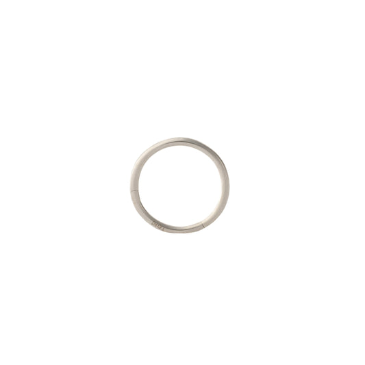 Minimalist Hinged Hoop in White Gold – Sold Individually