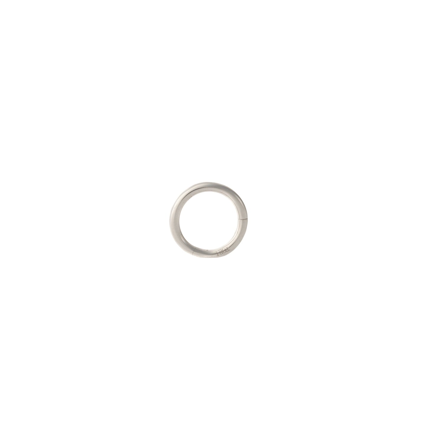 Minimalist Hinged Hoop in White Gold – Sold Individually