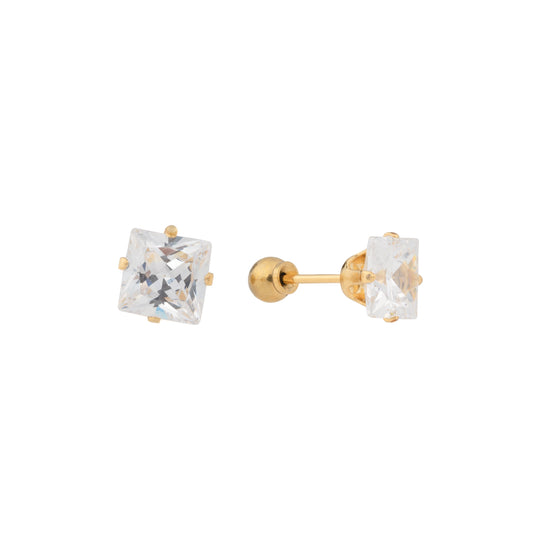 Square Brilliance - Large CZ Prong Set Square Cut
