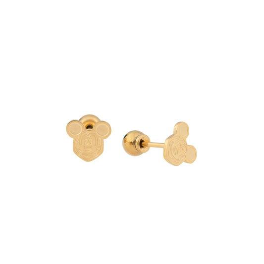 Whimsical Ears – Gold Plated Stainless Steel Engraved Stud