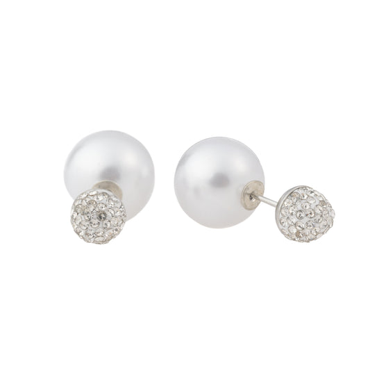 Glam Pearl - Giant Pearl with reversible CZ Disco Ball backing