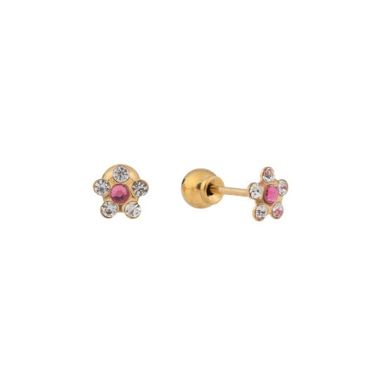 Flora – Gold Plated Stainless Steel CZ Daisy Stud