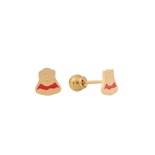 Honey Bear – Engraved Stud Earrings