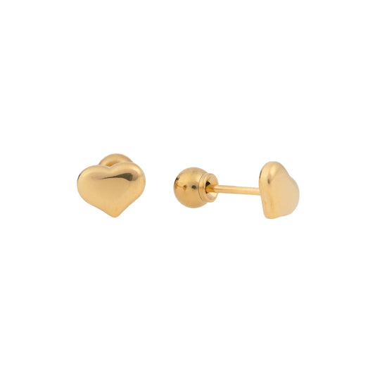 Lovestruck – Gold Plated Stainless Steel Heart Stud