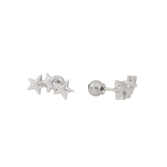 "Stellar Curve" – 12mm Curved Bar with Three 5mm Solid Stars