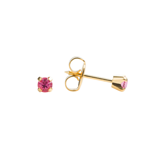 Yellow Gold Prong Set 3mm October Rose