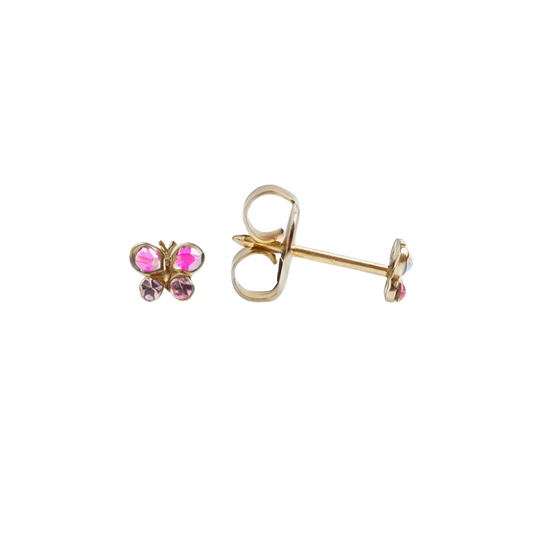 Yellow Gold Rose/Light Rose Butterfly