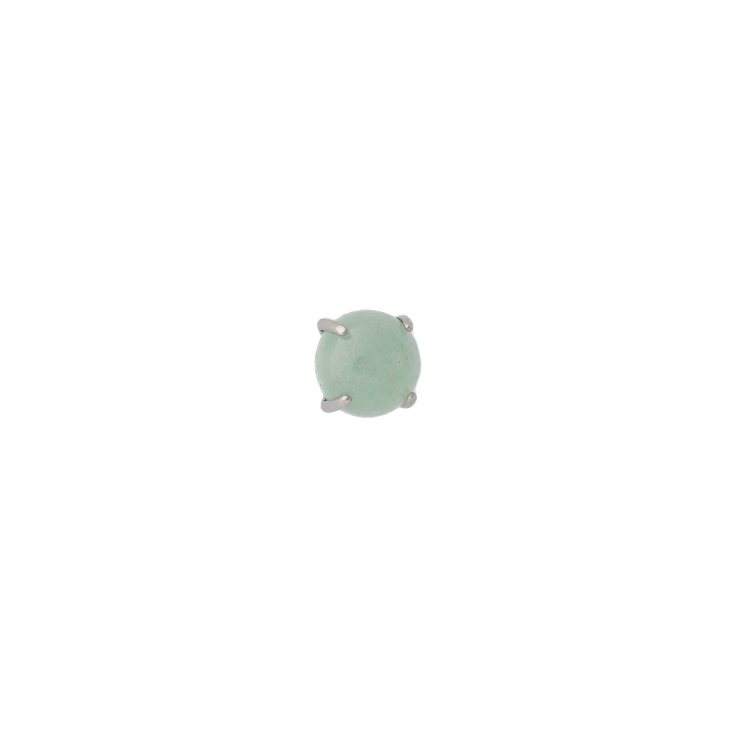 Light Green Aventurine (Titanium) - Single Earring