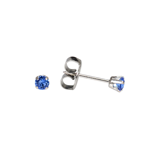 White Gold Prong Set 3mm September Sapphire