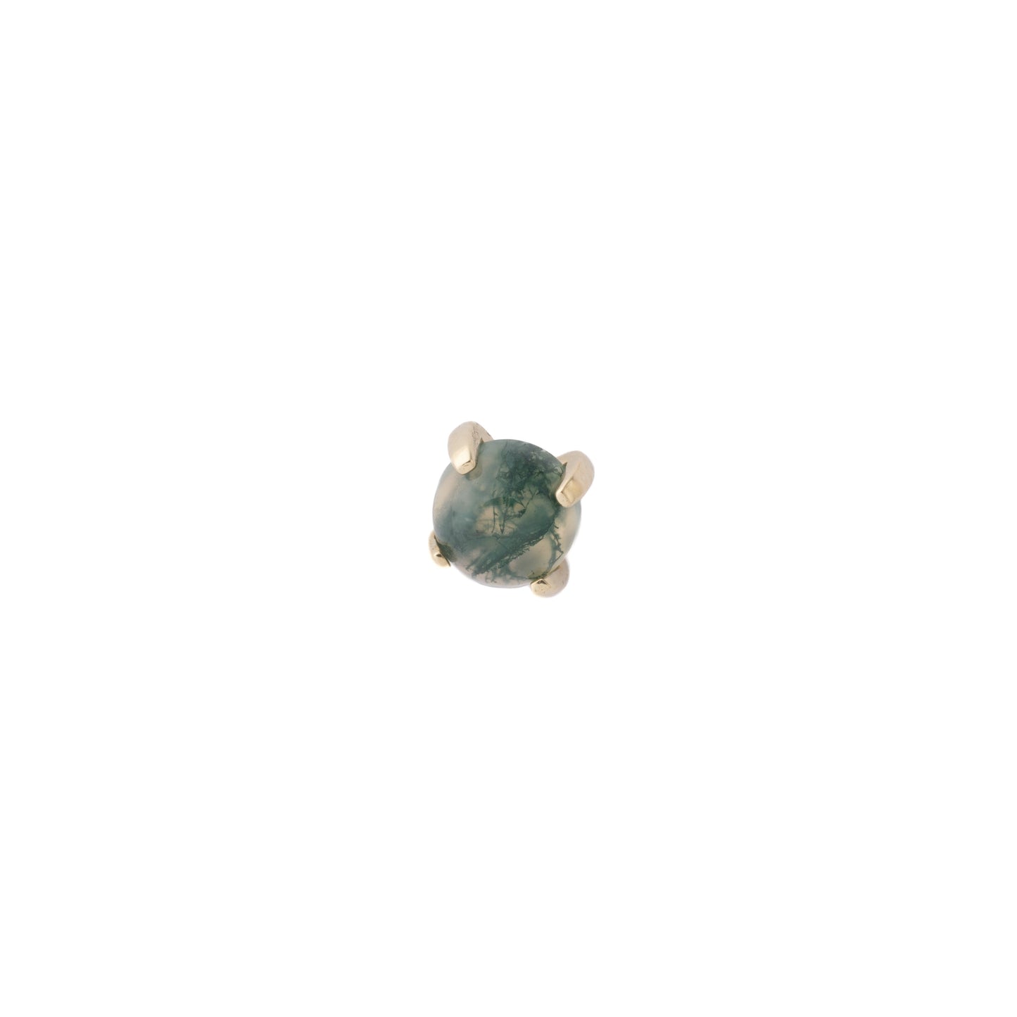 Moss Agate (14k Gold) - Single Earring