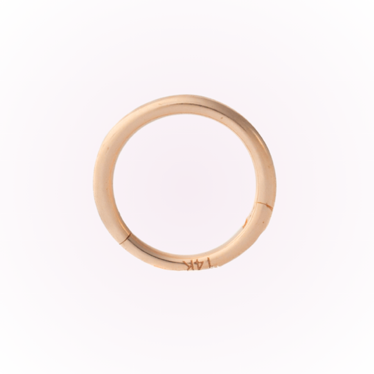Minimalist Hoop (In Rose Gold) – Plain Seamless Hinged Hoop