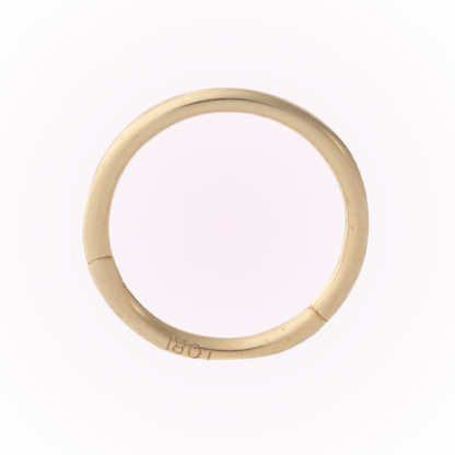 Pendientes de aro minimalistas con bisagra en oro amarillo – Pendientes de aro con bisagra sin costuras