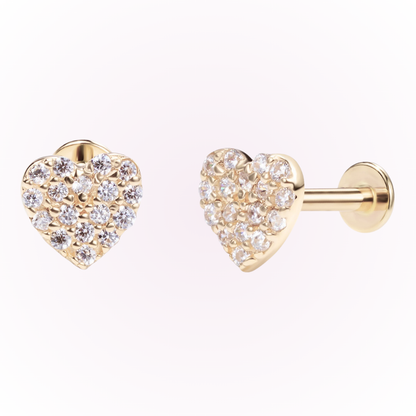 Amor - Tachuela plana sin rosca