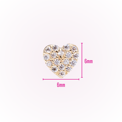 Amor - Tachuela plana sin rosca