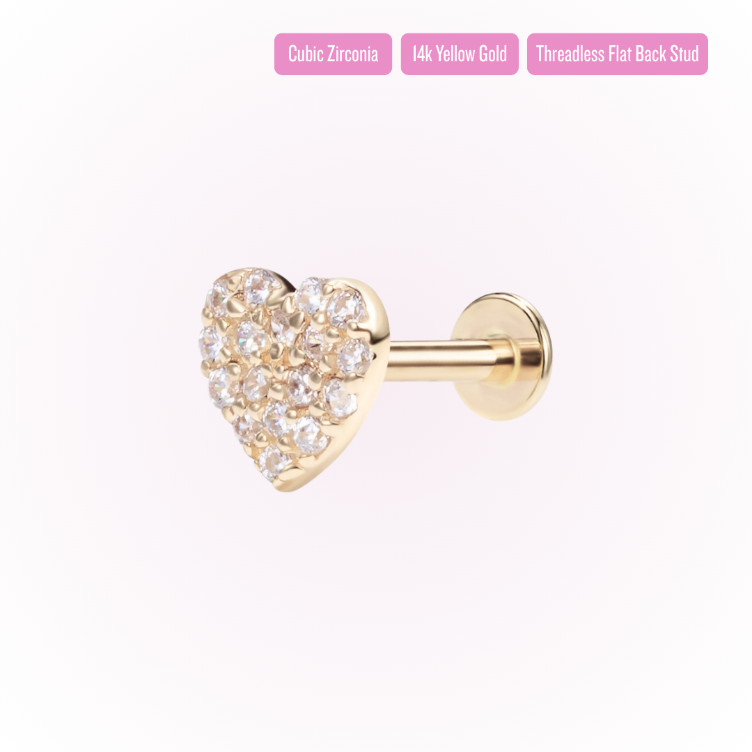 Amor - Tachuela plana sin rosca