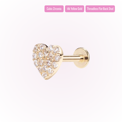 Amor - Tachuela plana sin rosca