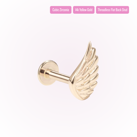 Ala de ángel - Tachuela plana sin rosca