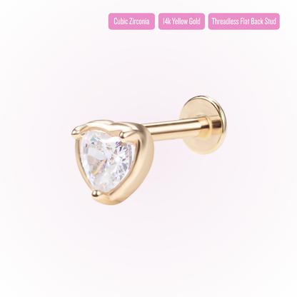 Afrodita - Stud con espalda plana sin rosca