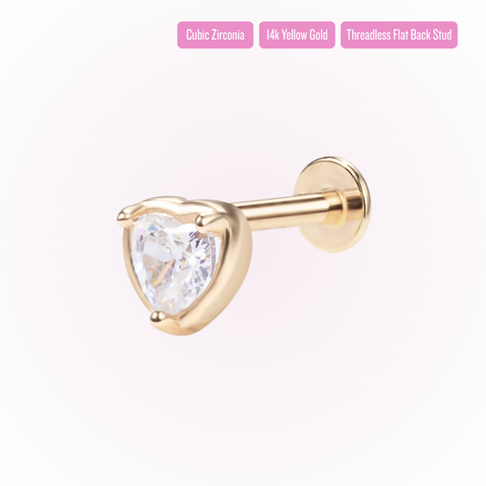 Afrodita - Stud con espalda plana sin rosca