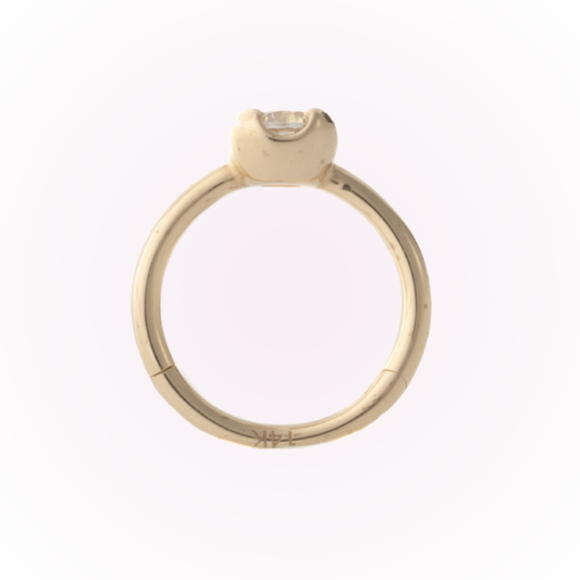 Darling – Single Stone Seamless Hinged Hoop