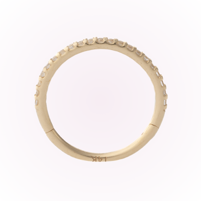 Brillo en oro amarillo - Aro articulado sin costuras 