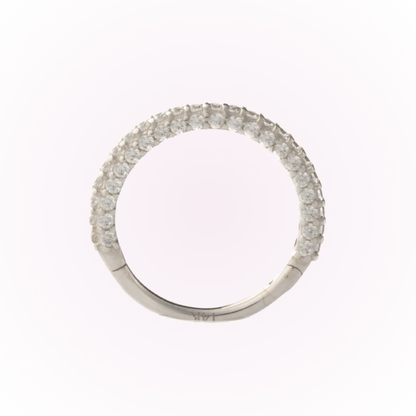 Venus en oro blanco - Aro articulado sin costuras