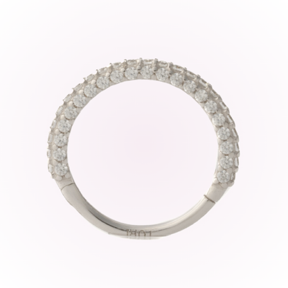 Venus en oro blanco - Aro articulado sin costuras