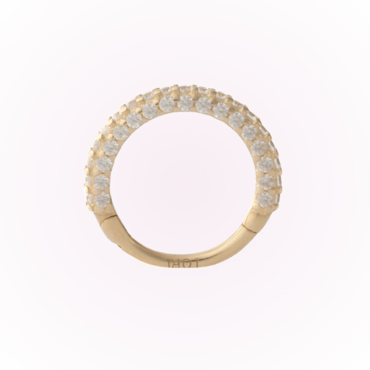 Venus en oro amarillo – Aro articulado sin costuras