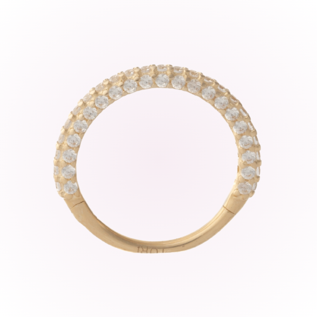 Venus en oro amarillo – Aro articulado sin costuras