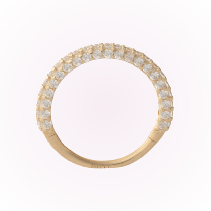 Venus en oro amarillo – Aro articulado sin costuras