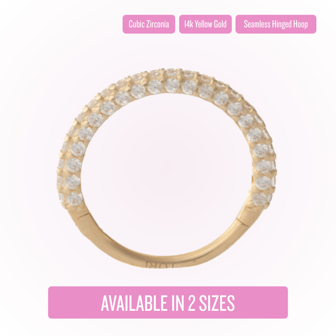 Venus en oro amarillo – Aro articulado sin costuras