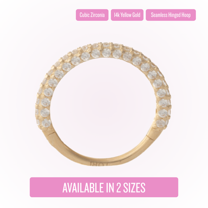 Venus en oro amarillo – Aro articulado sin costuras