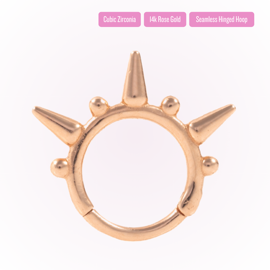 Shrike en oro rosa - Aro articulado sin costuras