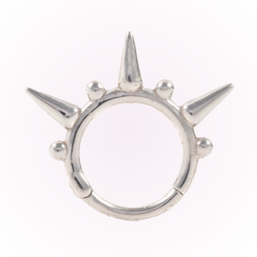 Shrike en oro blanco - Aro articulado sin costuras