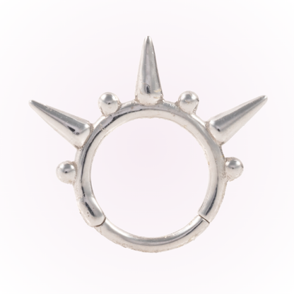 Shrike en oro blanco - Aro articulado sin costuras