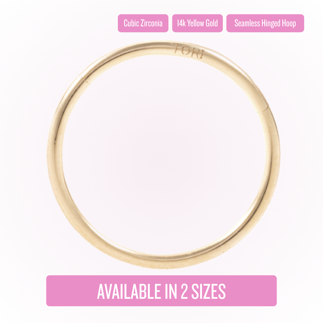 XL Minimalist Hinged Hoop - Seamless Hinged Hoop