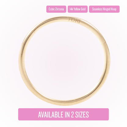 XL Minimalist Hinged Hoop - Seamless Hinged Hoop