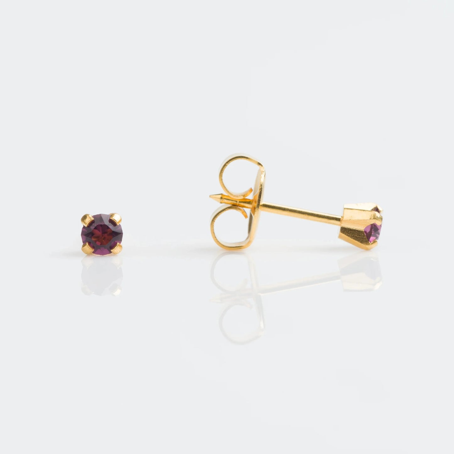 GOLD 3MM FEB AMETHYST