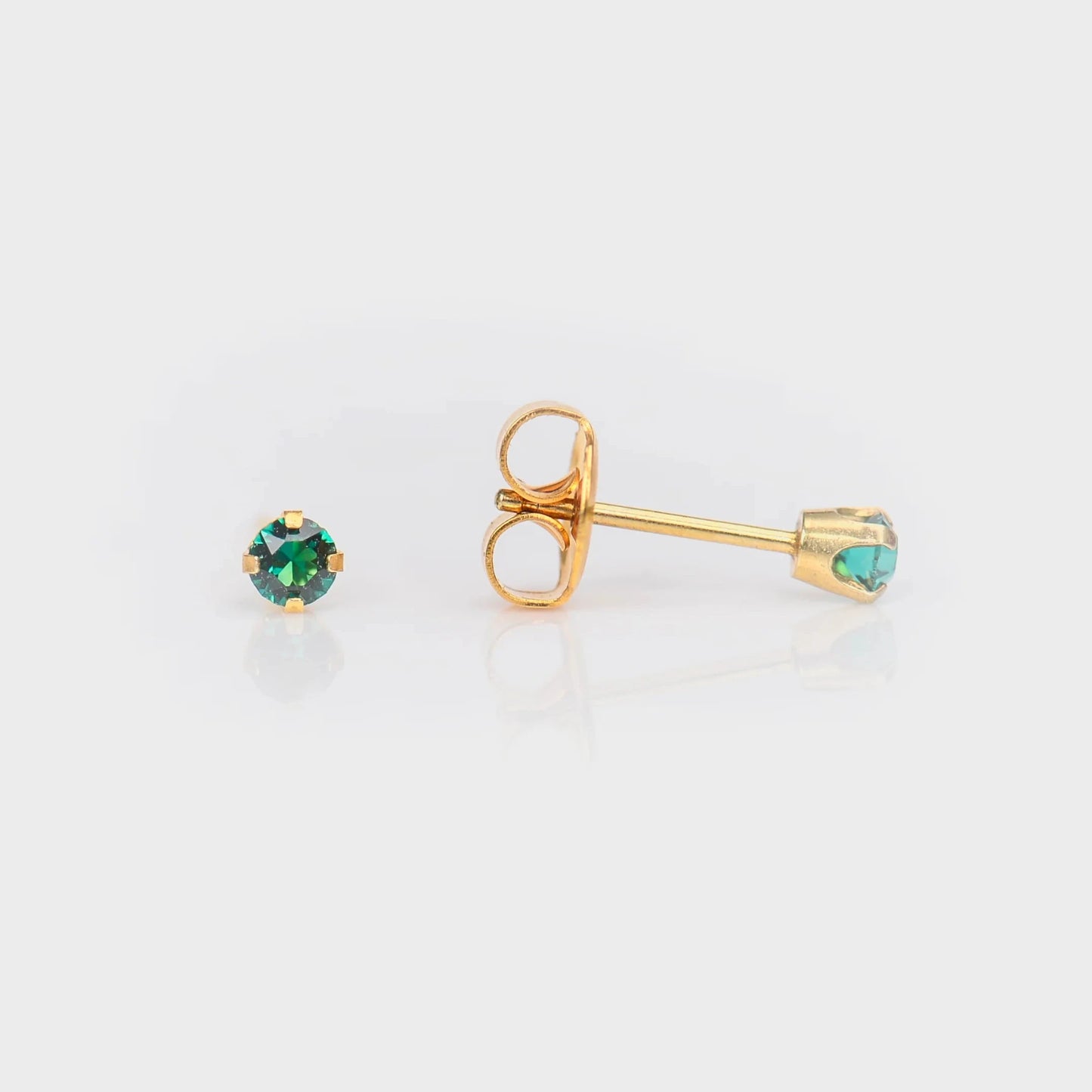 GOLD 3MM MAY EMERALD