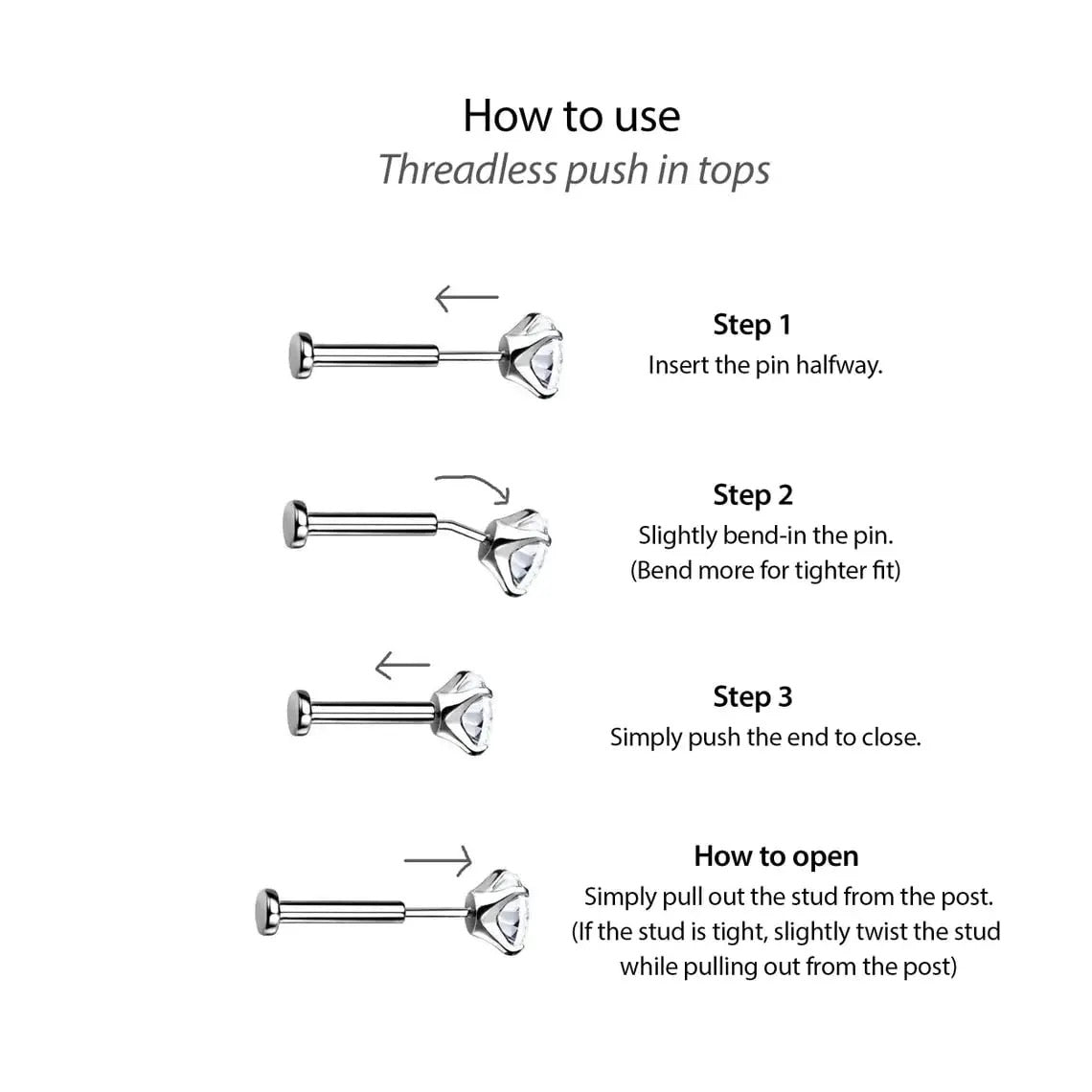 How Do Threadless Flat Backs Work? – Tori Ear Piercing