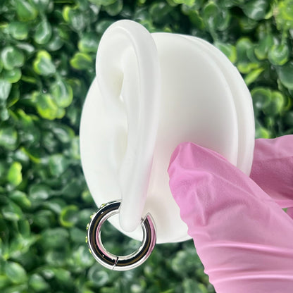"Ana Maria" Light Green in Stainless Steel – Sold as a Pair or Individually