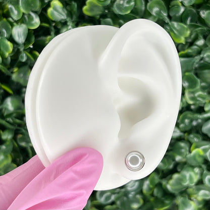 "Mikaela" Pearl in Stainless Steel – Sold as a Pair or Individually