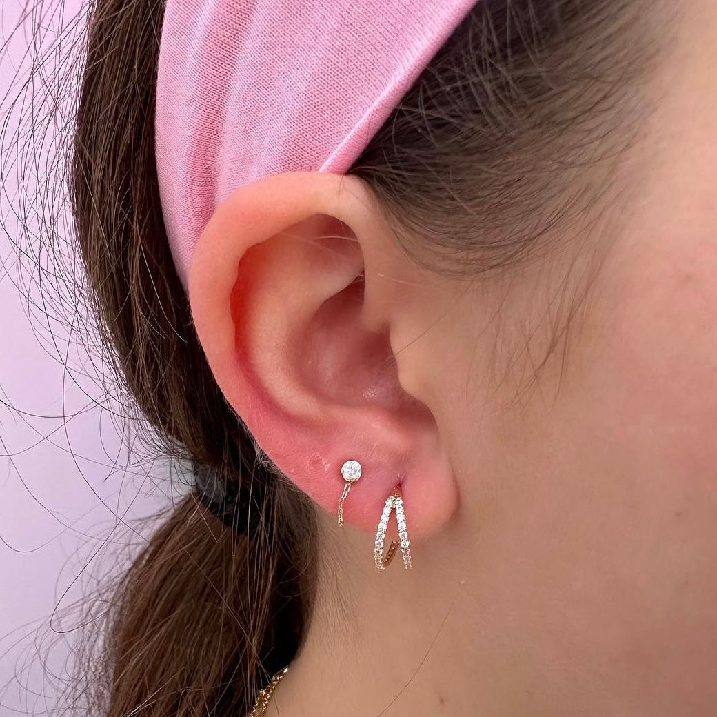Ear Single Chain 14k Gold Chain - Single Chain – Tori Ear Piercing