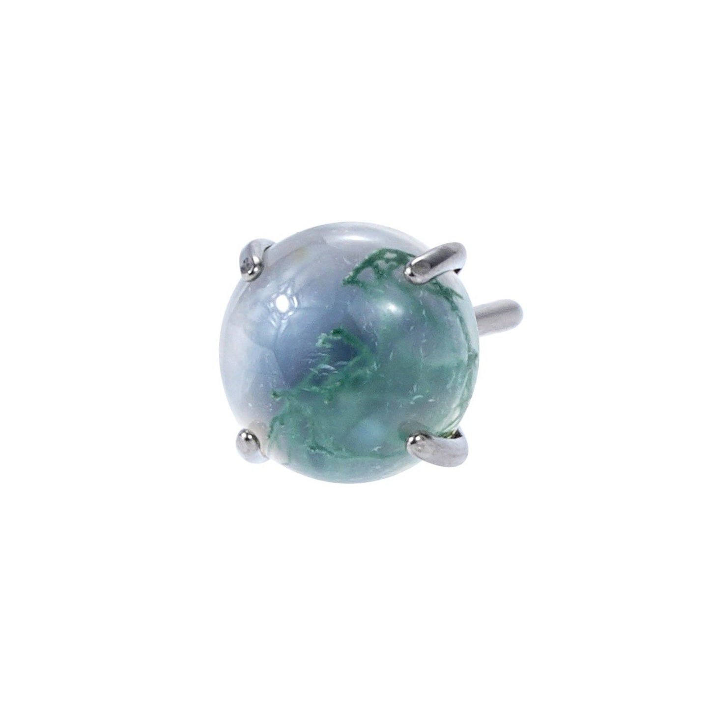 Moss Agate - Single Earring