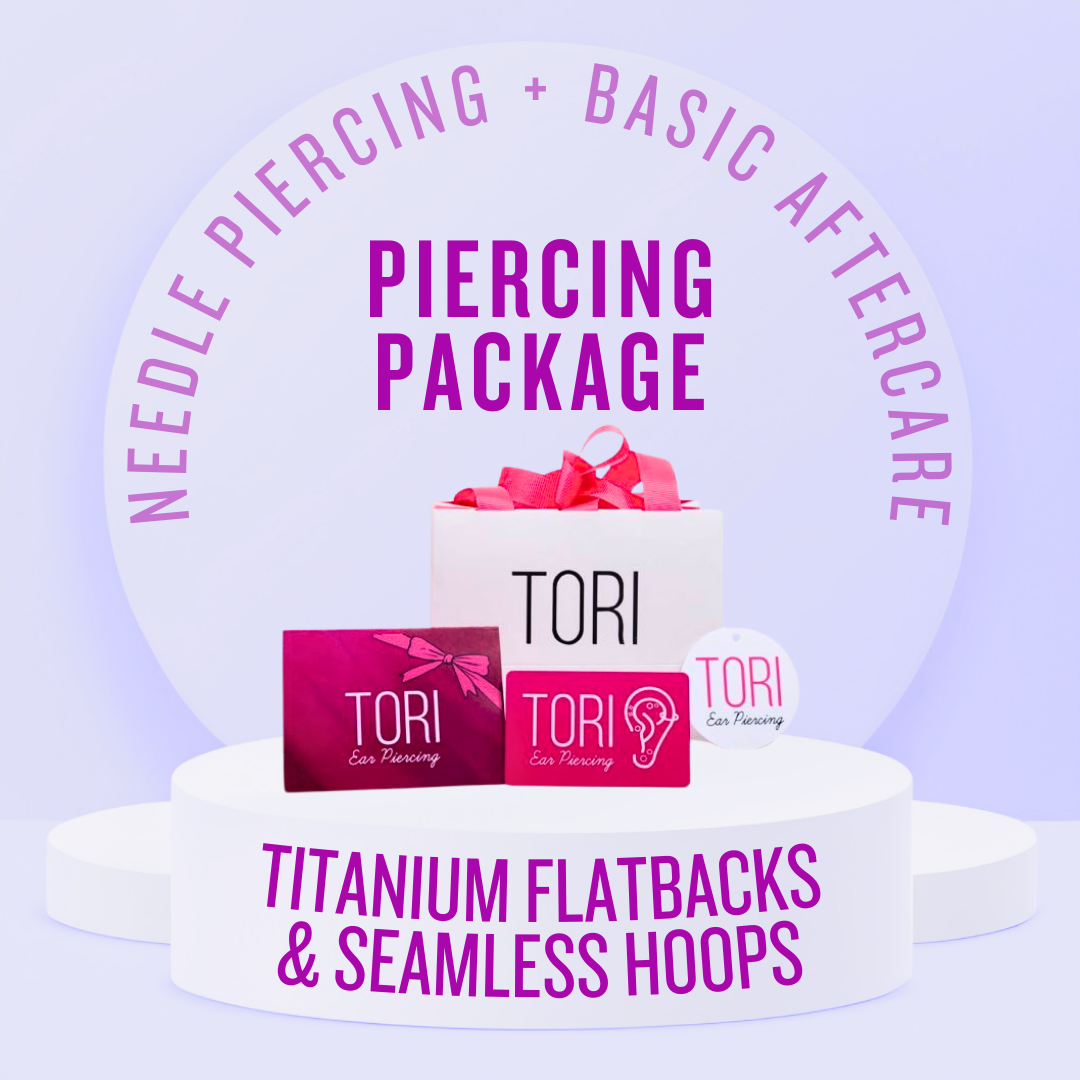 Needle Piercing + Basic Aftercare Package - Titanium